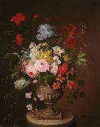 Edward Beyer Flowers in a vase painting